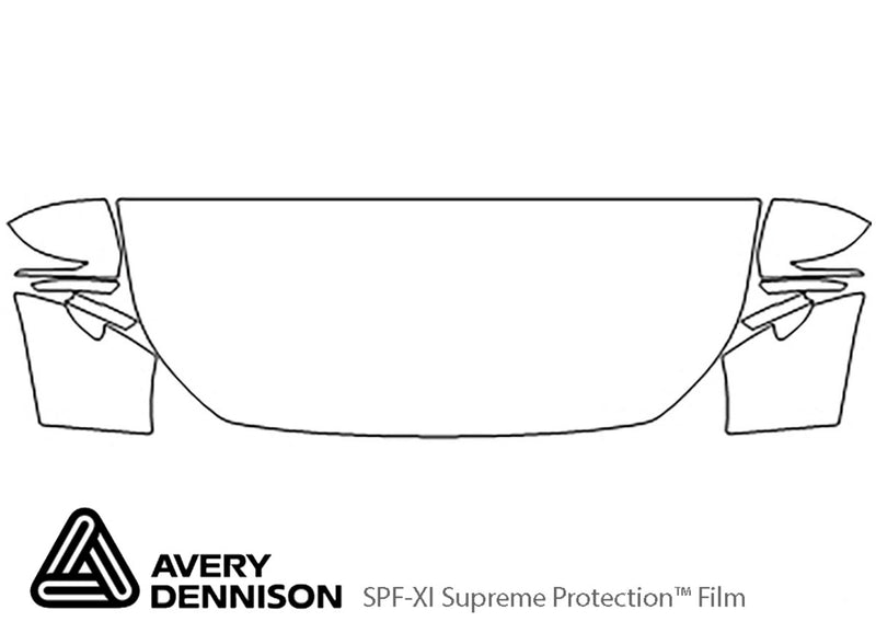 g70 Avery Dennison Clear Bra Hood Precut PPF Diagram