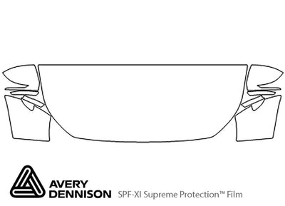 g70 Avery Dennison Clear Bra Hood Precut PPF Diagram