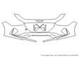 g70 3M Clear Bra Bumper Precut PPF Diagram