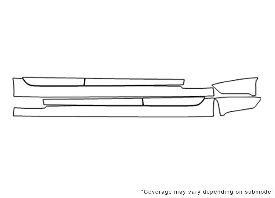g70 3M Clear Bra Door Cup Precut PPF Diagram