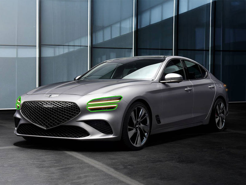 genesis g70 2022-2025 Headlight Protection Installation Location