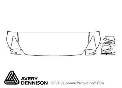 g80 Avery Dennison Clear Bra Hood Precut PPF Diagram