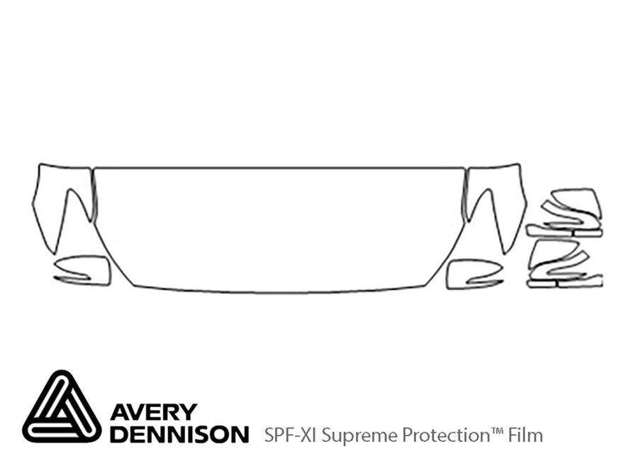 g80 Avery Dennison Clear Bra Hood Precut PPF Diagram