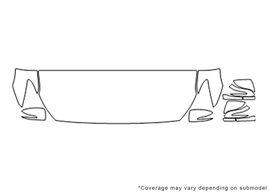 g80 Avery Dennison Clear Bra Hood Precut PPF Diagram