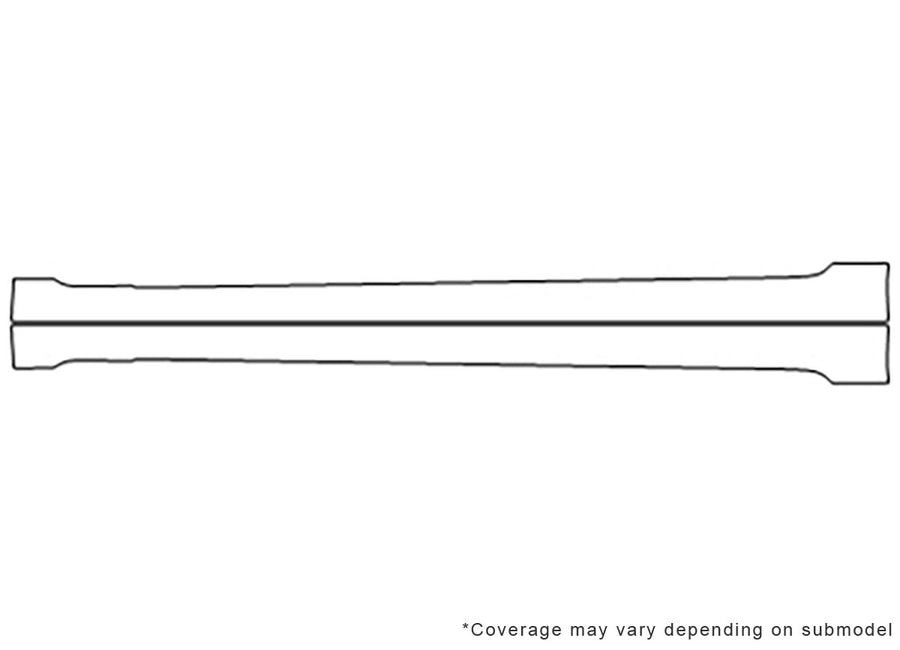 g80 Avery Dennison Clear Bra Door Cup Precut PPF Diagram