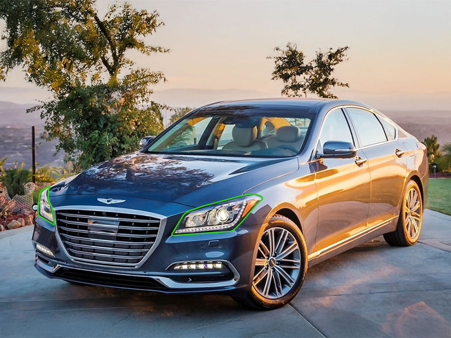 genesis g80 2017-2020 Headlight Protection Installation Location