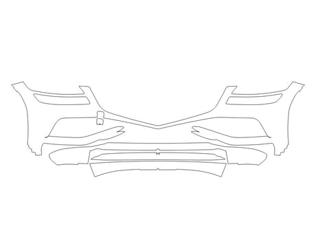g80 3M Clear Bra Bumper Precut PPF Diagram