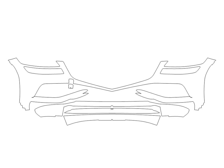 g80 3M Clear Bra Bumper Precut PPF Diagram