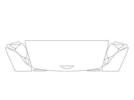 g80 Avery Dennison Clear Bra Hood Precut PPF Diagram
