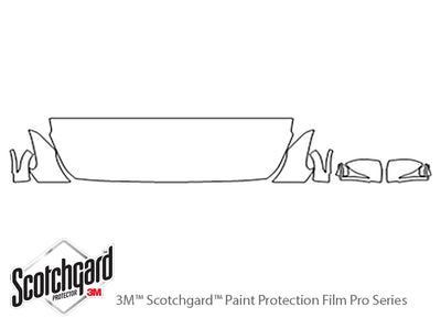 g90 3M Clear Bra Hood Precut PPF Diagram