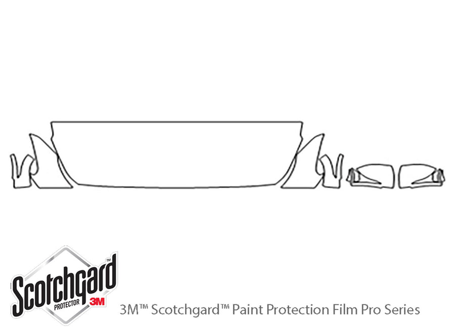 g90 3M Clear Bra Hood Precut PPF Diagram