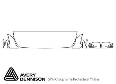 g90 Avery Dennison Clear Bra Hood Precut PPF Diagram