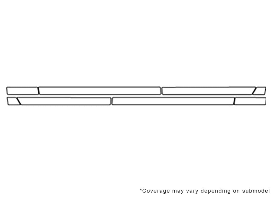 g90 3M Clear Bra Door Cup Precut PPF Diagram
