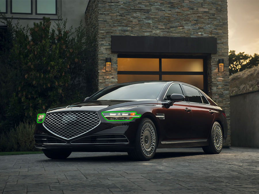 genesis g90 2020-2022 Headlight Protection Installation Location