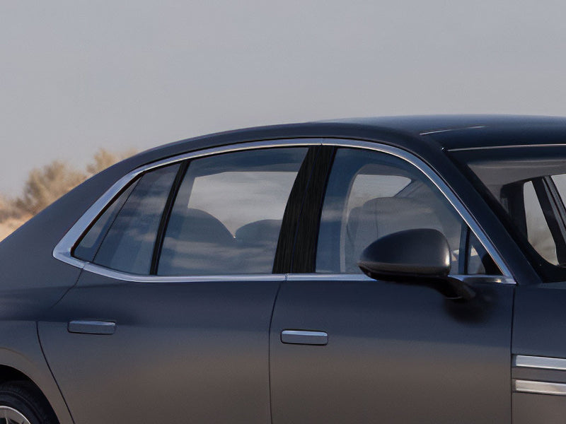 genesis g90 2023-2023 Brushed Aluminum Black Pillar Cover Diagram