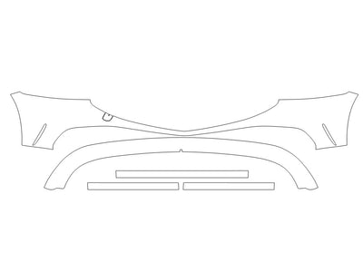 g90 3M Clear Bra Bumper Precut PPF Diagram