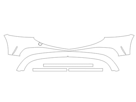g90 Avery Dennison Clear Bra Bumper Precut PPF Diagram
