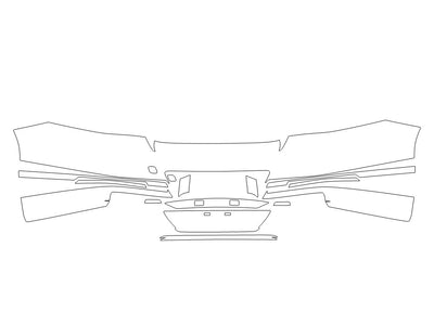 g90 3M Clear Bra Door Cup Precut PPF Diagram