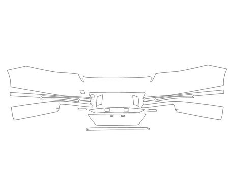 g90 Avery Dennison Clear Bra Door Cup Precut PPF Diagram