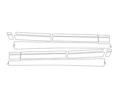 g90 3M Clear Bra Door Cup Precut PPF Diagram