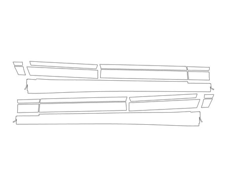 g90 3M Clear Bra Door Cup Precut PPF Diagram