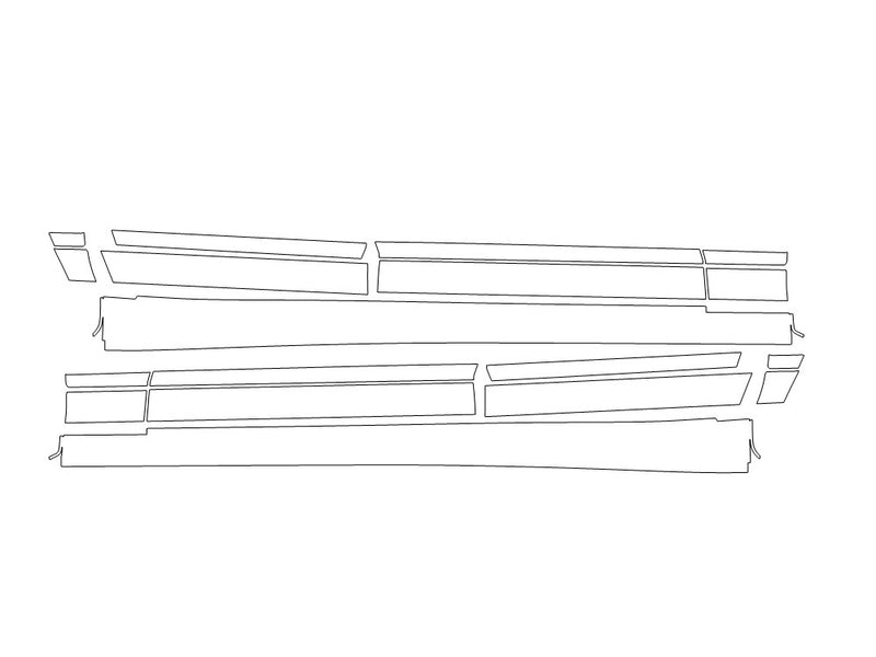 g90 Avery Dennison Clear Bra Door Cup Precut PPF Diagram