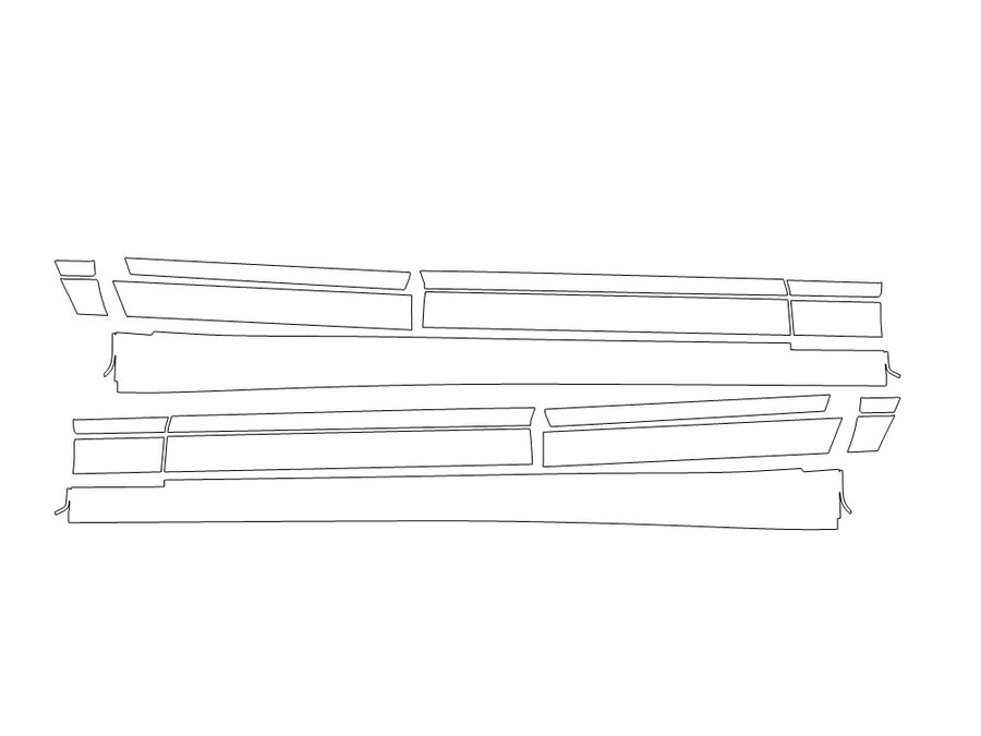 g90 Avery Dennison Clear Bra Door Cup Precut PPF Diagram