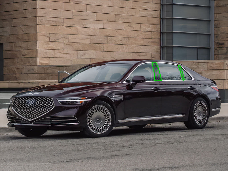 genesis g90 2017-2022 Pillar Post Trim Installation Location