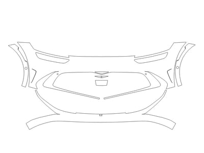 gv60 3M Clear Bra Bumper Precut PPF Diagram