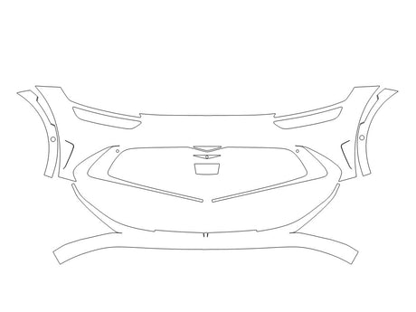 gv60 3M Clear Bra Bumper Precut PPF Diagram