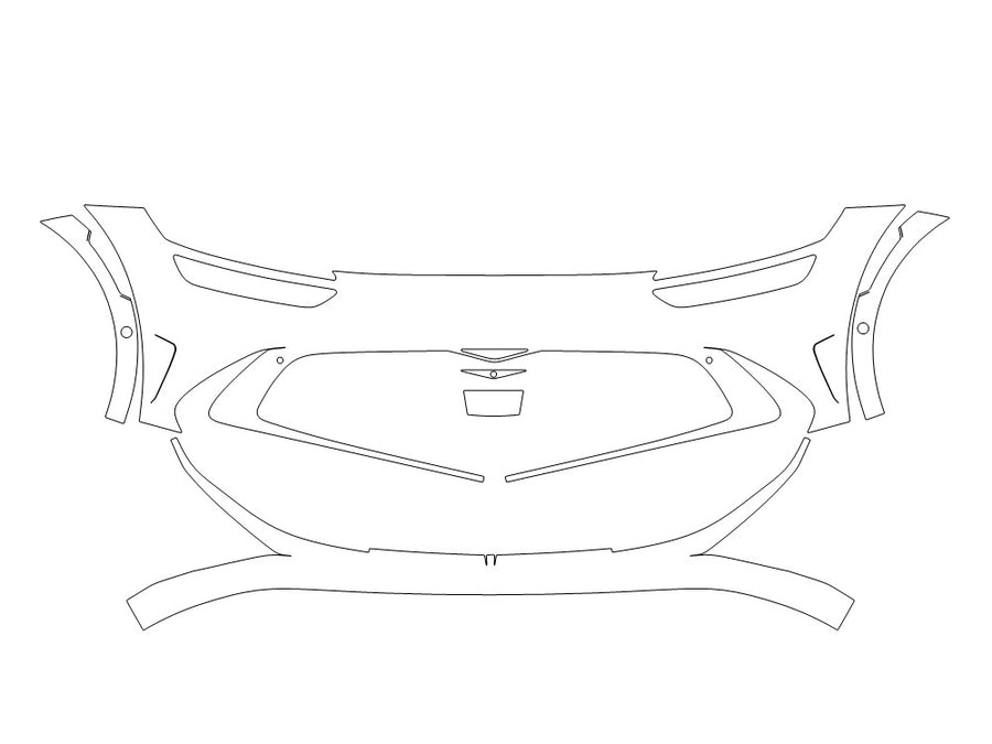 gv60 Avery Dennison Clear Bra Bumper Precut PPF Diagram