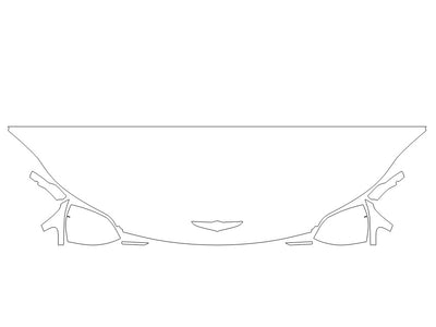 gv60 3M Clear Bra Hood Precut PPF Diagram