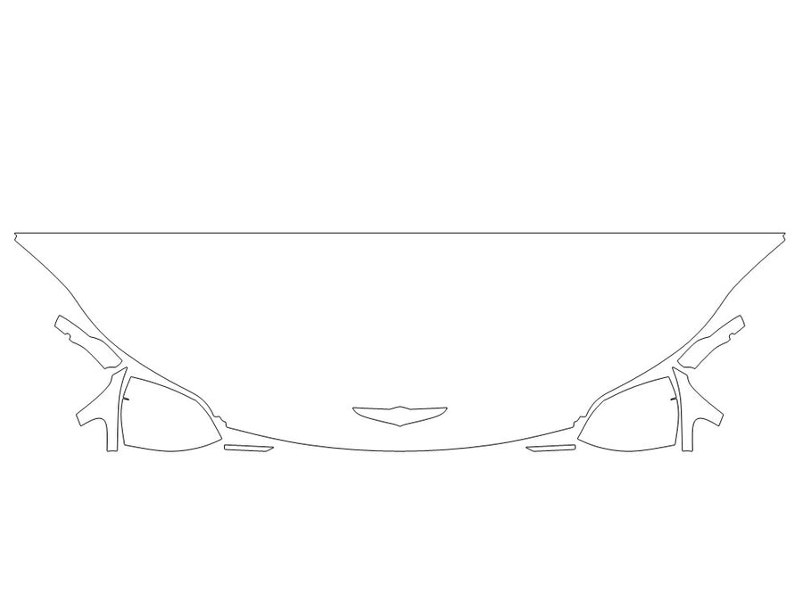 gv60 3M Clear Bra Hood Precut PPF Diagram