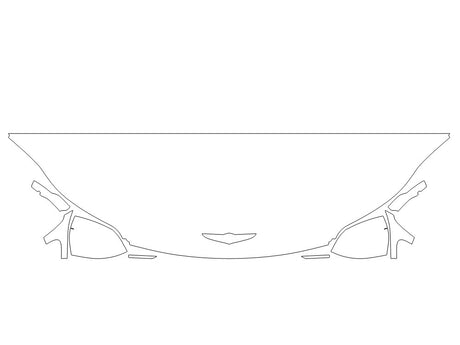 gv60 Avery Dennison Clear Bra Hood Precut PPF Diagram
