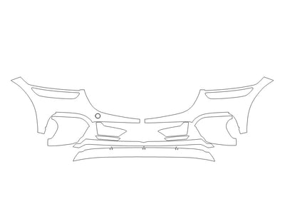 gv70 3M Clear Bra Bumper Precut PPF Diagram