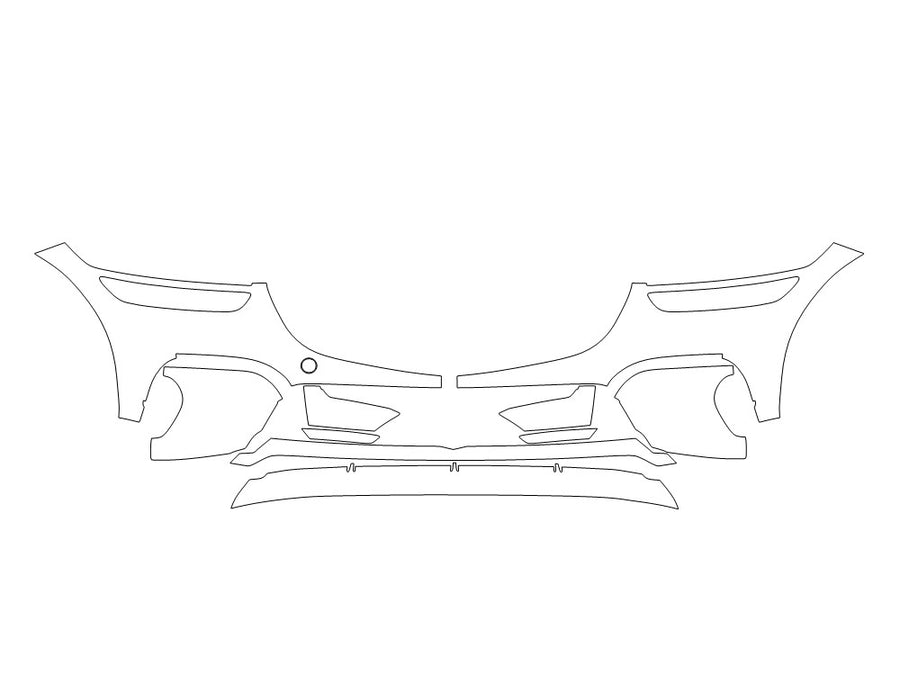 gv70 3M Clear Bra Bumper Precut PPF Diagram