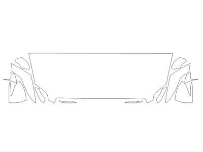 gv70 Avery Dennison Clear Bra Hood Precut PPF Diagram
