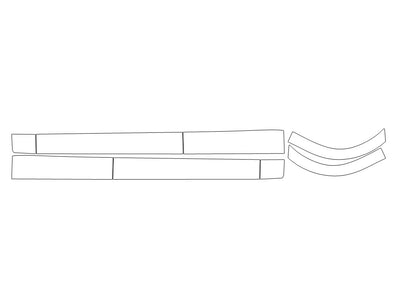 gv70 3M Clear Bra Door Cup Precut PPF Diagram