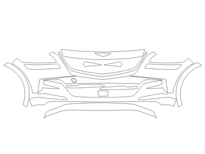 gv80 Avery Dennison Clear Bra Bumper Precut PPF Diagram