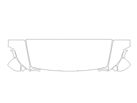 gv80 3M Clear Bra Hood Precut PPF Diagram