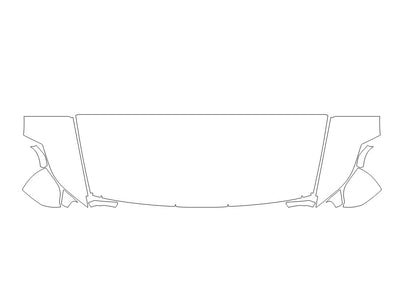 gv80 Avery Dennison Clear Bra Hood Precut PPF Diagram
