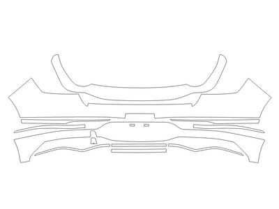 gv80 3M Clear Bra Door Cup Precut PPF Diagram