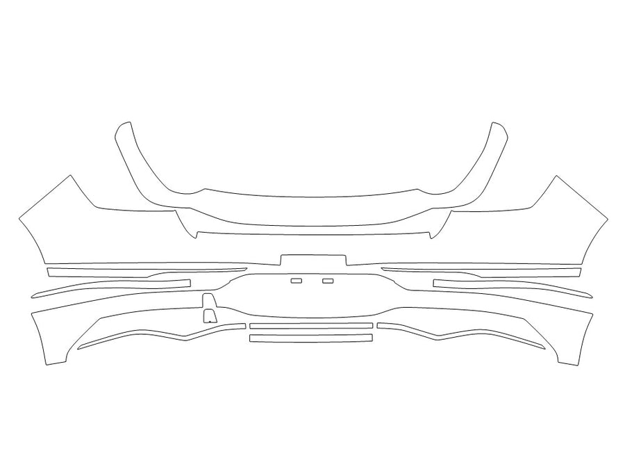 gv80 3M Clear Bra Door Cup Precut PPF Diagram