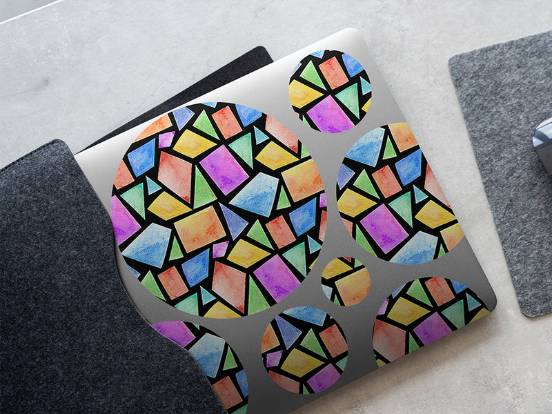 geometric menagerie mosaic DIY Laptop Stickers