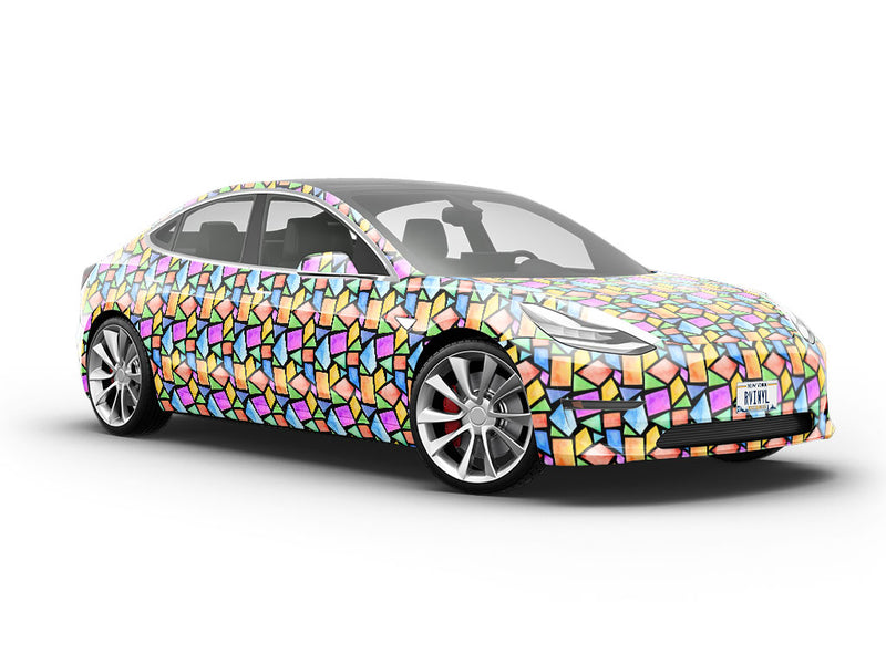 Geometric Menagerie Mosaic Vehicle Vinyl Wrap