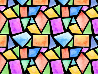 Geometric Menagerie Mosaic Vinyl Wrap Pattern~Rwraps Series 914 Digitally Printed Vinyl Wrap~0