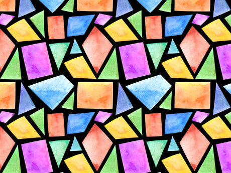 Geometric Menagerie Mosaic Vinyl Wrap Pattern~Rwraps Series 914 Digitally Printed Vinyl Wrap~0