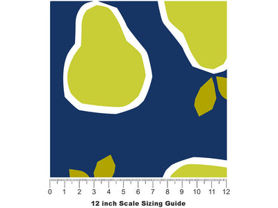 Geometric Sunrise Fruit Vinyl Film Pattern Size 12 inch Scale~Rwraps Geometric Sunrise Fruit Sizing Chart~2