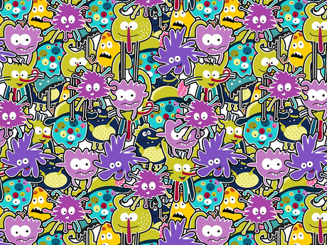 Germophobe  Sticker Bomb Vinyl Wrap Pattern~Rwraps Series 914 Digitally Printed Vinyl Wrap~0