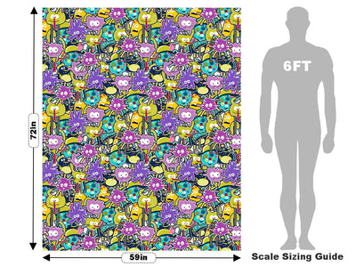 Germophobe  Sticker Bomb Vehicle Wrap Scale~Rwraps Series 914 Germophobe  Sticker Bomb Measurements~2